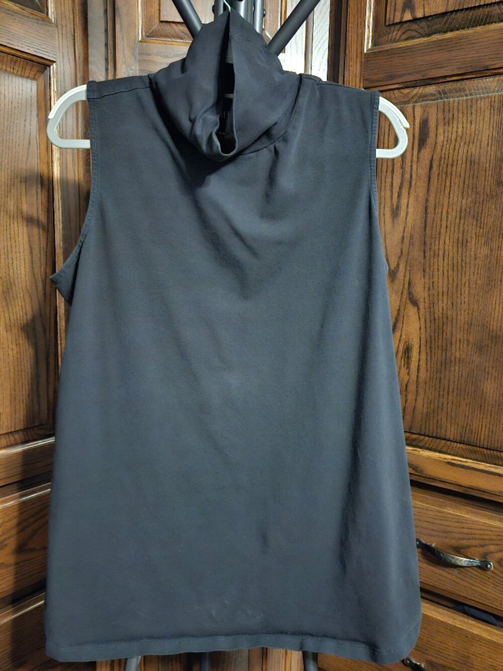 Catherines Suprema Collection Black Sleeveless Cowl Neck Top 1X